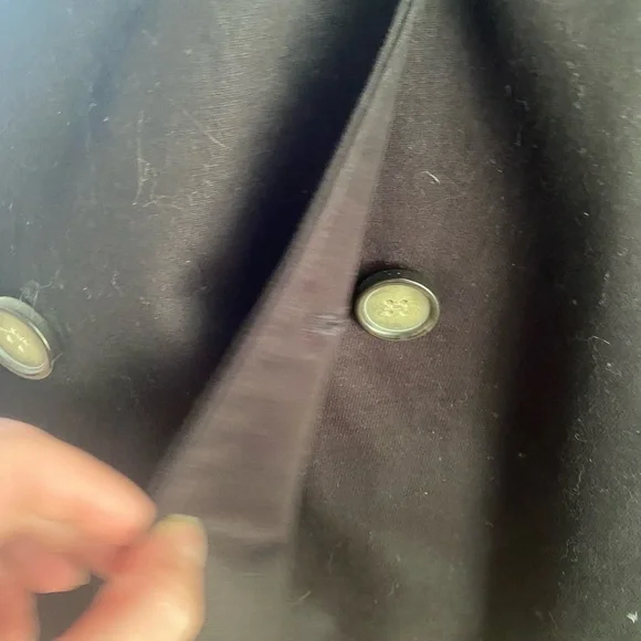 Sinclaire 10 Elegant Black Bow Trench Coat - Picture 5 of 10